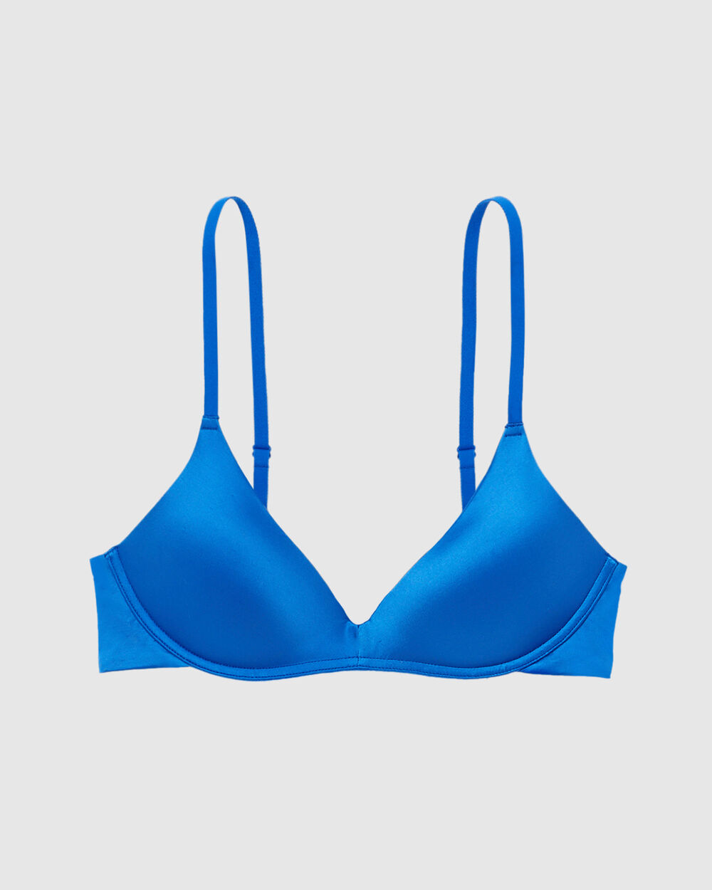Buy Light Blue Front Open Push Up Bra With Detachable Straps