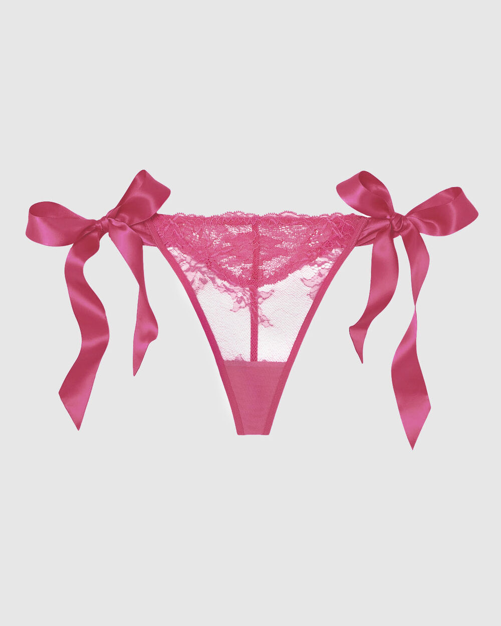 Entice Pink Lace Diamante Tanga Knickers, Lingerie