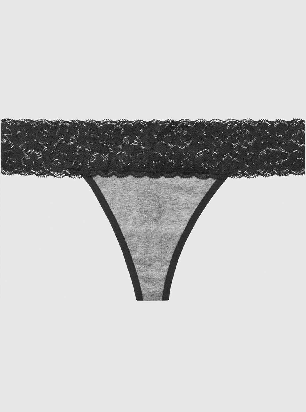 CLZOUD Lady's Underware Grey Nylon,Spandex Women Sex Thong Printed
