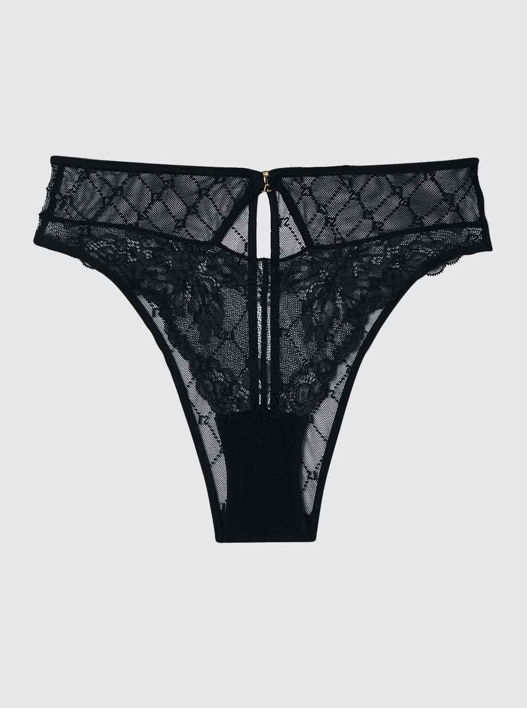 La Senza Sexy Lace Bra and Panty/Garter Lingerie Set Black &White NWT Size  S