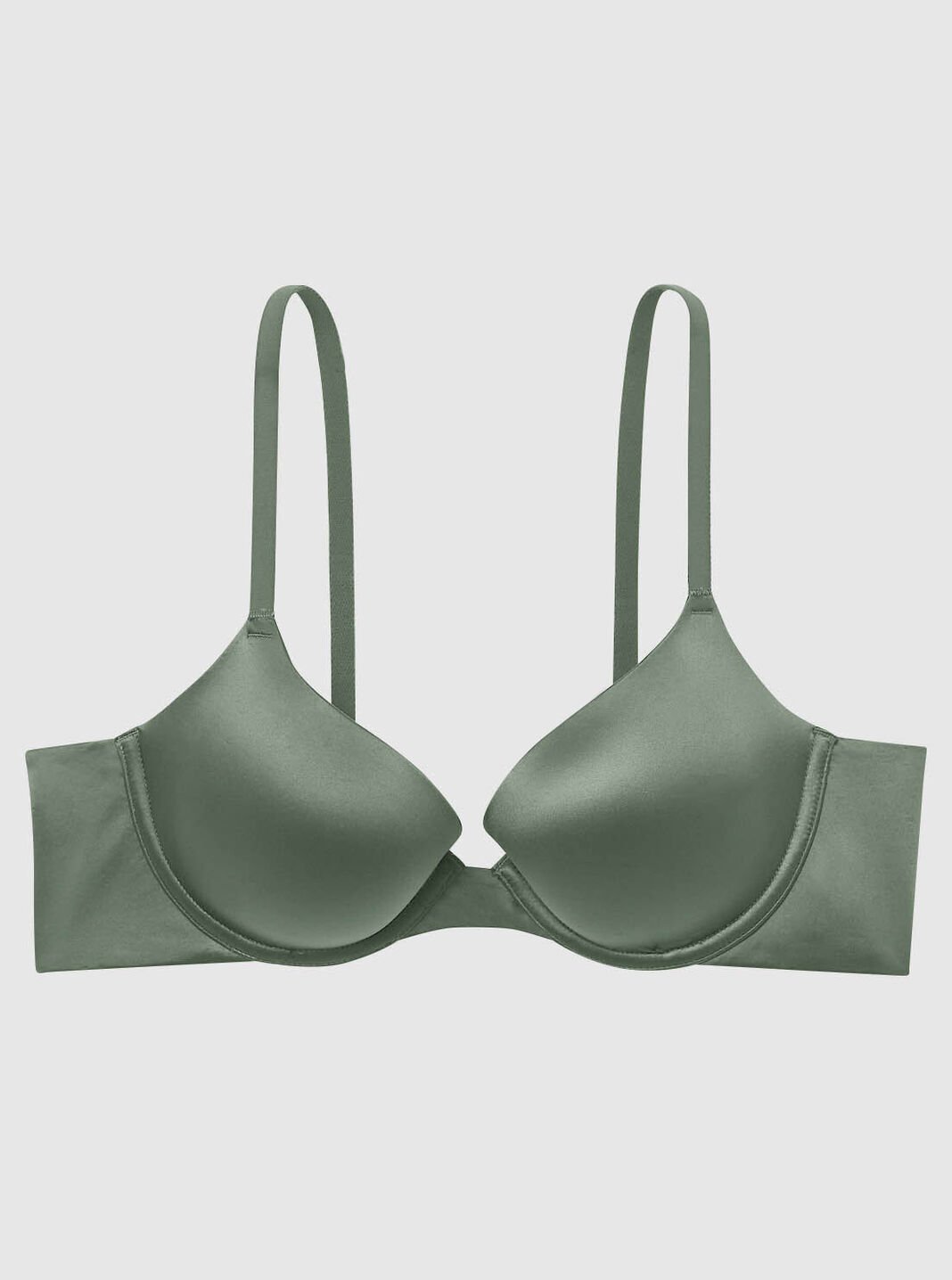 Huachen Women's Fashion Casual Solid Color Shoulder Underwear Nipple Comfortable  Bra, Green/XXL 