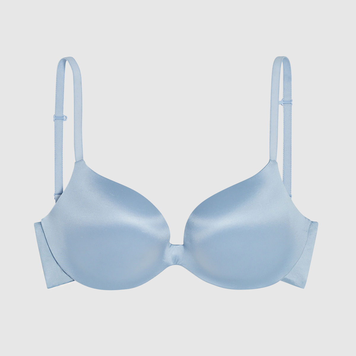 Buy online Light Blue Solid Push Up Bra from lingerie for Women by