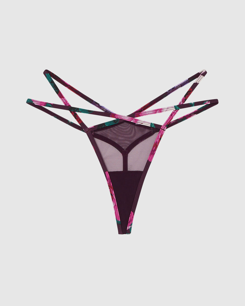 VEJARO P04 Female G String Net Lace Panties Mixed Colors-3 In 1