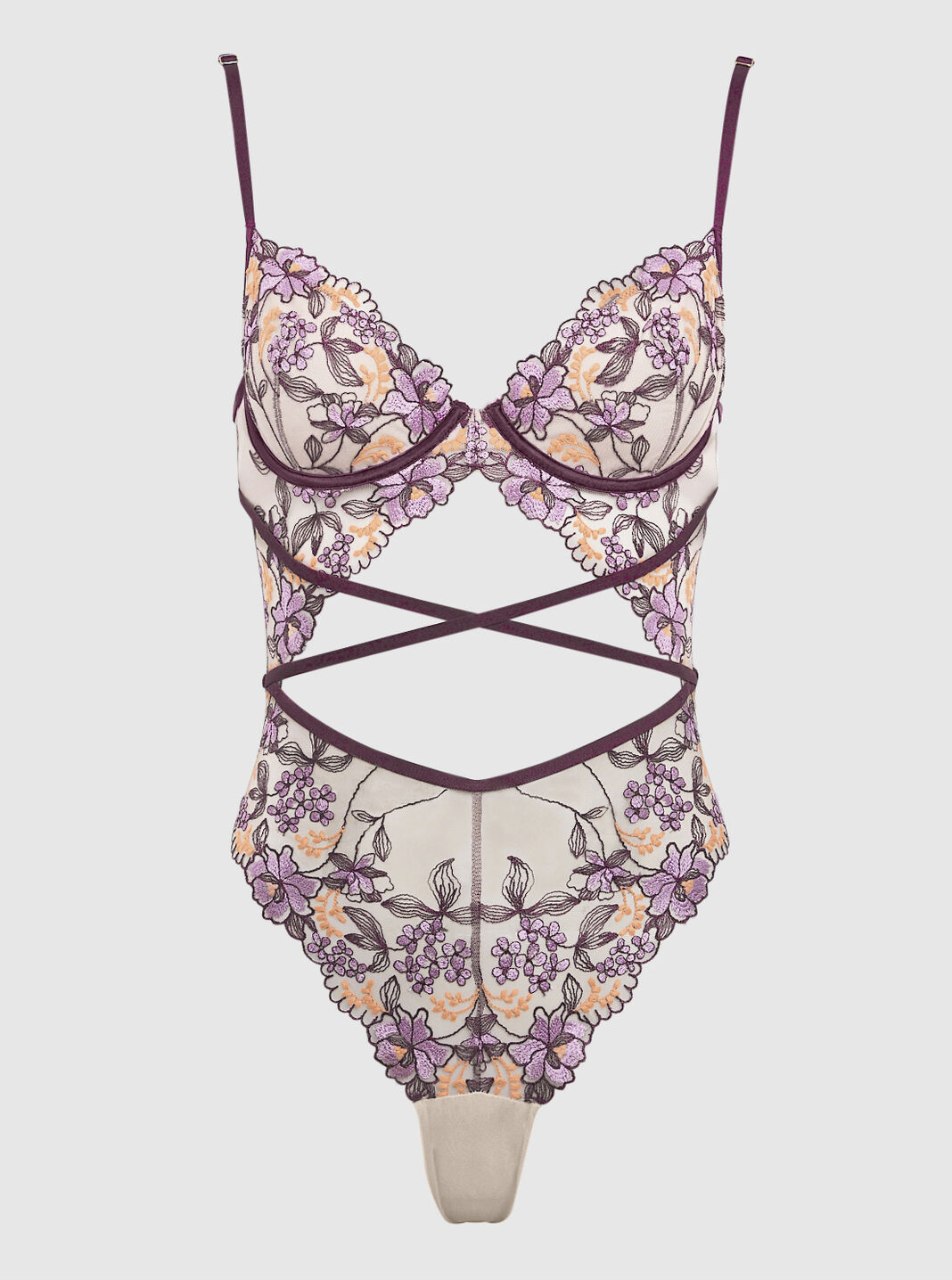 Unlined Embroidered Bodysuit