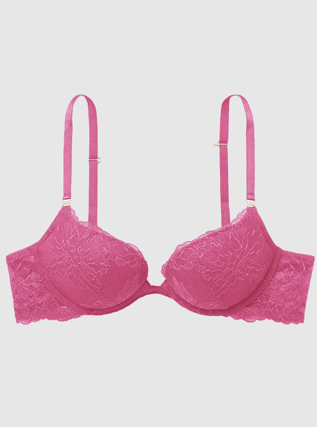 Emerson Women's Plunge Push Up Bra - Pink - Size 16DD